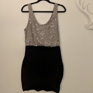 Black/sequin dress